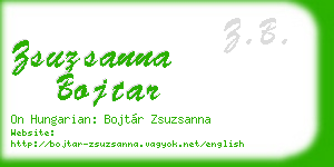 zsuzsanna bojtar business card